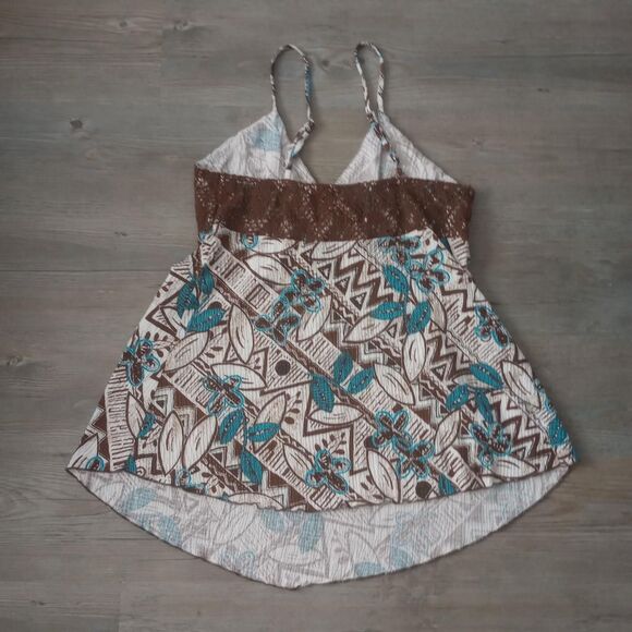 Y2K Brown Floral Crochet Fairy Grunge Camisole - Picture 2 of 3